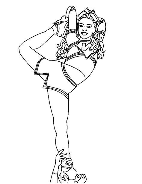 34 Cheerleading Coloring Pages ColoringPagesOnly