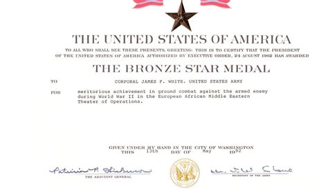 Bronze Star Certificate Template Certificate Template Joy Studio Design