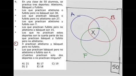 Diagrama De Venn Con Conjuntos Ejercicios Resueltos Clase