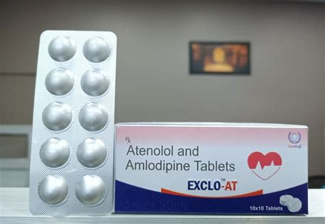 Exclo AT Amlodipine 5mg Atenolol 50mg Tablets Prescription Treatment