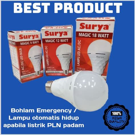 Jual Lampu Surya Magic Emergency AC DC 9 12 Dan 18 Watt Menyala