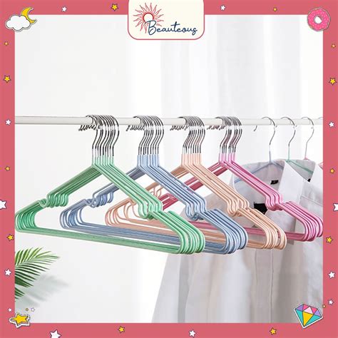 Jual Gantungan Hanger Baju Kawat Anti Slip Stainless Lucu Gantungan