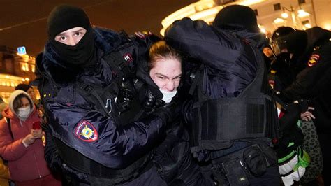 Thousands Of Russians Arrested For Protesting Against Putins War On