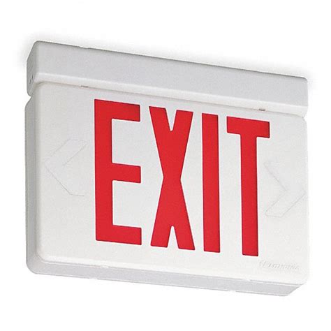 LITHONIA LIGHTING Exit Sign - 3XE31|LQM S W 3 R 120/277 ELNSD - Grainger