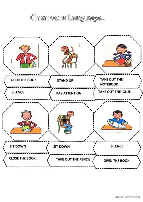 Classroom Language Worksheet Nbkomputer