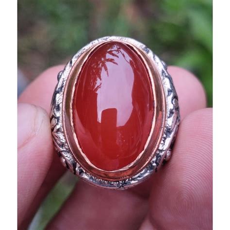 Jual Cincin Batu Akik Red Redish Tomat Carnelian Chalsedony Asli Batu