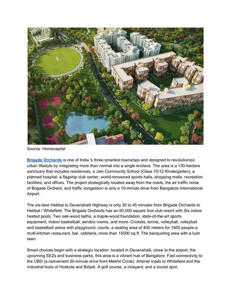 A New Start of Future Smart Homes by Brigade Orchards