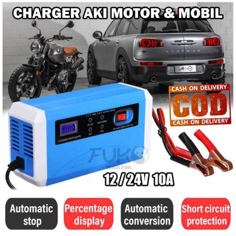 Cas Aki Motor Dan Mobil Portable V V A Next Generation Charger