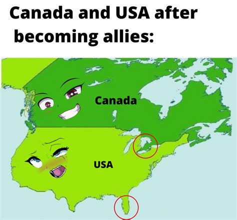 Sexualized Map Of North America English 🇳🇿 Rmapporncirclejerk