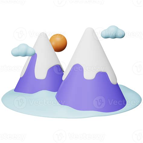 Mountain D Rendering Isometric Icon Png