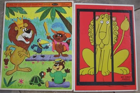 2 Vintage Lion Puzzles 1966 Linus The Lion Hearted And 74 My First