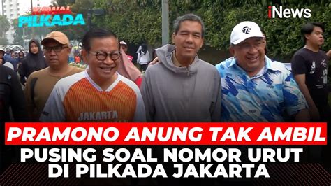 Pramono Anung Soal Nomor Urut Pilkada Jakarta Bismillah Nomornya