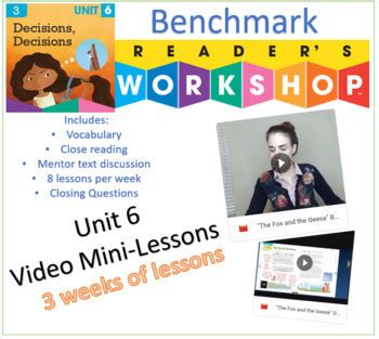 Rd Grade Benchmark Reader S Workshop Unit Of Video Mini Lessons