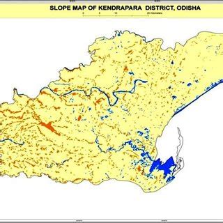 Slope map of Kendrapara District, Orissa (Source: DLIC, 2016 ...