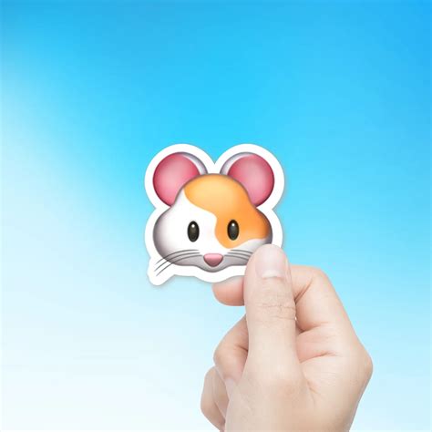 Hamster Face 🐹 2-Inch Die-Cut Emoji Sticker. Printed in the USA. Get ...