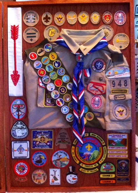 Eagle Scout Shadow Box | Boy scout badges display, Boy scout badges, Girl scout crafts