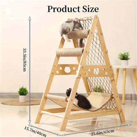 1pc 6 En 1 Arbre À Chat Maison Hamac Pour Chat Plateforme De Saut