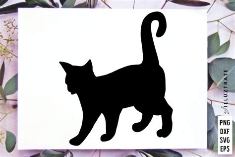 Cat Silhouette SVG Cut File | Cat Cutting Files - So Fontsy