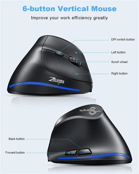 Instock Echtpower Vertical Ergonomic Mouse Wireless Rechargeable