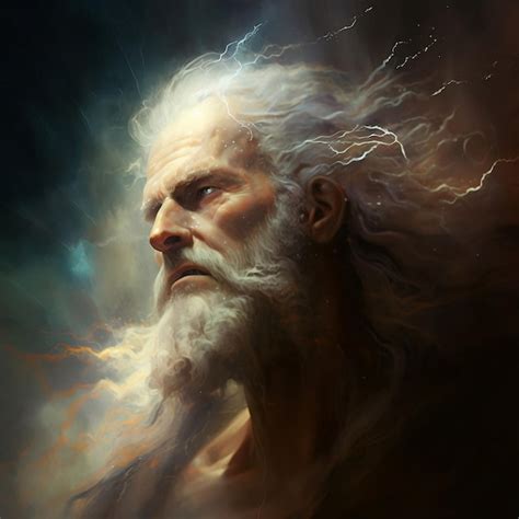 Premium Photo Oil Portrait Of God Zeus