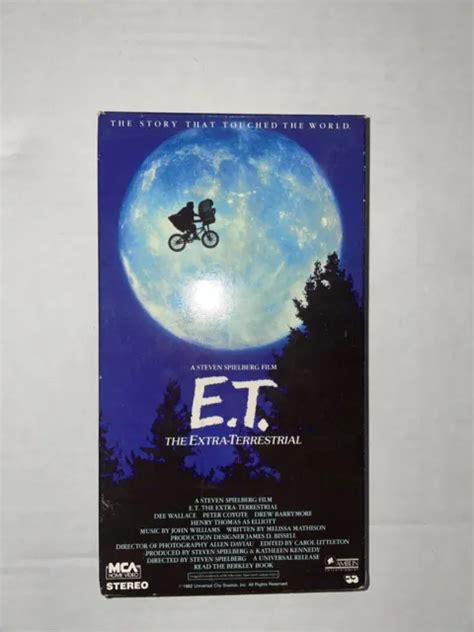 E T ET THE Extra Terrestrial VHS 1982 Rare Bande Verte Et Noire