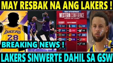 Just In Lakers May Babalik Na Player Next Game Sinwerte Pa Sa