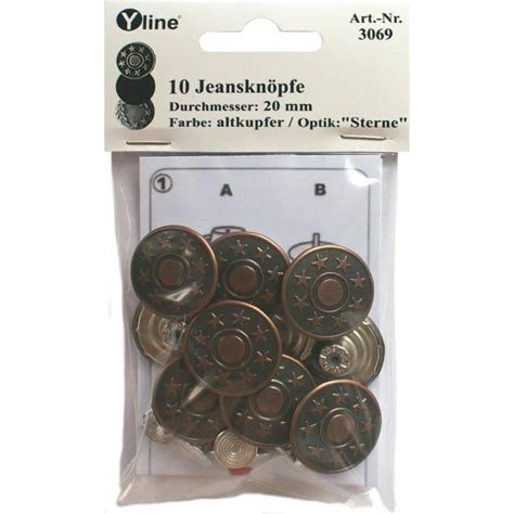 Lot De Boutons En M Tal Pour Jeans Cuivre Vieilli Mm Sans