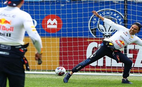 Sergio Pérez Demuestra Su Talento En El Futbol Al Anotar De Panenka