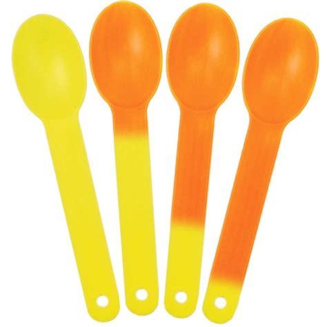 100 Count Xl Color Changing Spoons Yellow To Orange Dishwasher