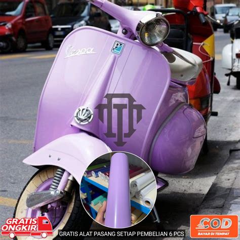 Sticker Skotlet Motor Dan Mobil Warna Ungu Lilac Glossy Kualitas