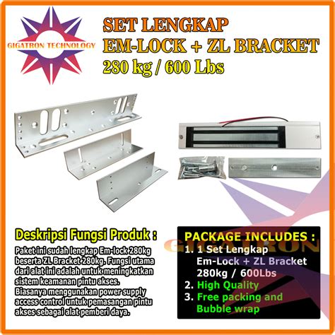 Jual Em Lock Bracket LZ 280KG 600LBS Emlock Magnetic Door Lock 280kg