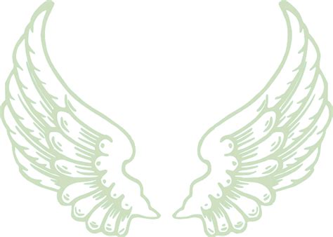 Extra Light Green Angel Wings Clip Art At Vector Clip Art