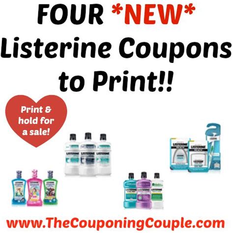 FOUR *NEW* Listerine Coupons to Print!! | Listerine, Print, Coupons