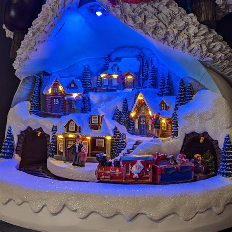 Set Complet Village Illumin Boule Neige Village De Noel Eminza