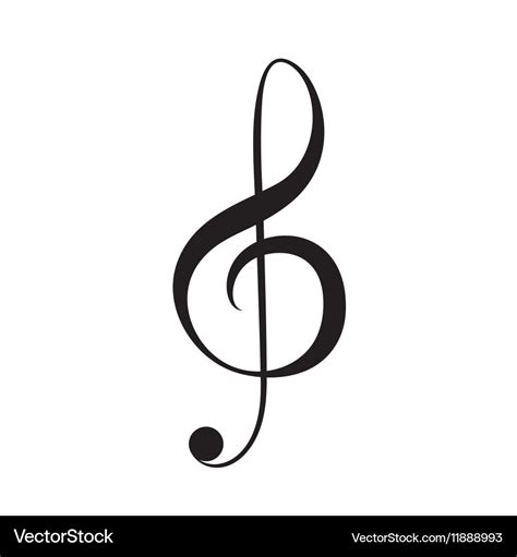 Treble clef icon Royalty Free Vector Image - VectorStock