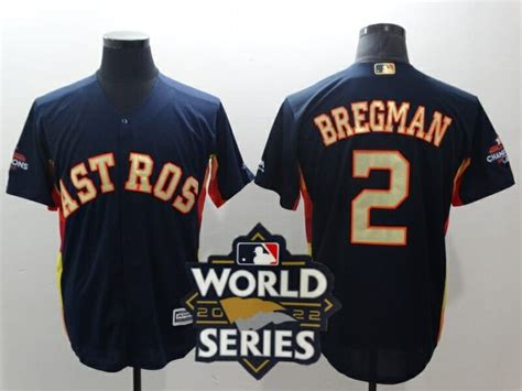 Houston Astros 2 Alex Bregman 2022 World Series Jersey Championship