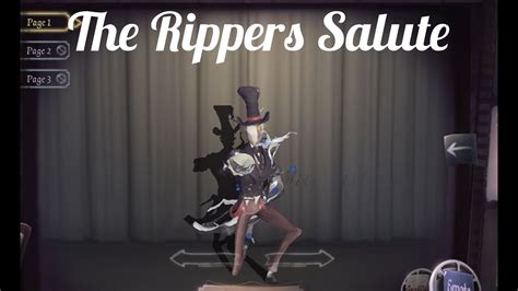 Identity V The Rippers Salute Emote Youtube