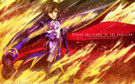 Code Geass Hd Wallpaper Lelouch Lamperouge In Flames