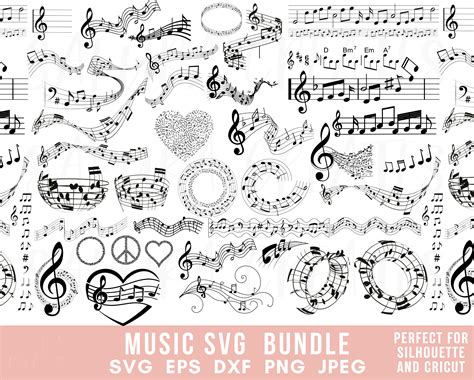 Notas Musicales Svg Notas Musicales Clipart Music Lover Svg Etsy M Xico