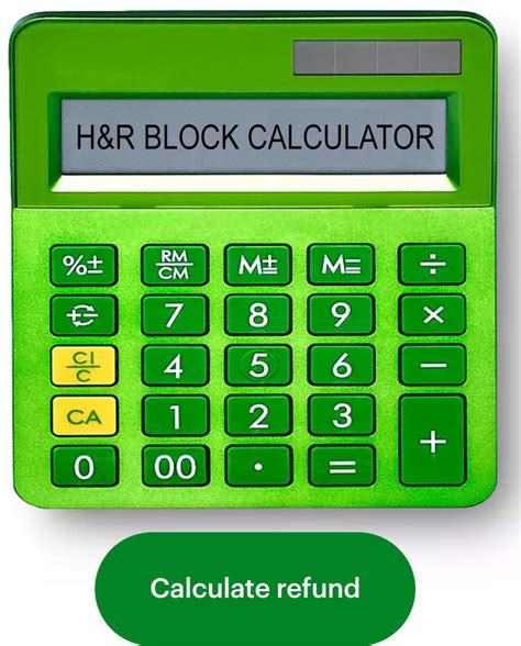 Tax Calculator Return Refund Estimator For H R