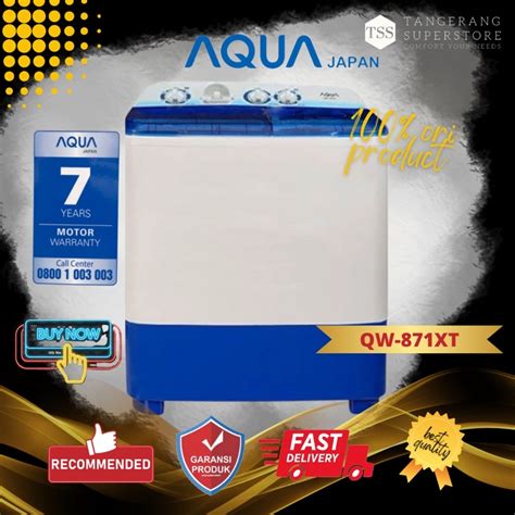 Jual MESIN CUCI AQUA QW 871XT QW861XT 2 TABUNG 8KG BIG PULSATOR ANTI