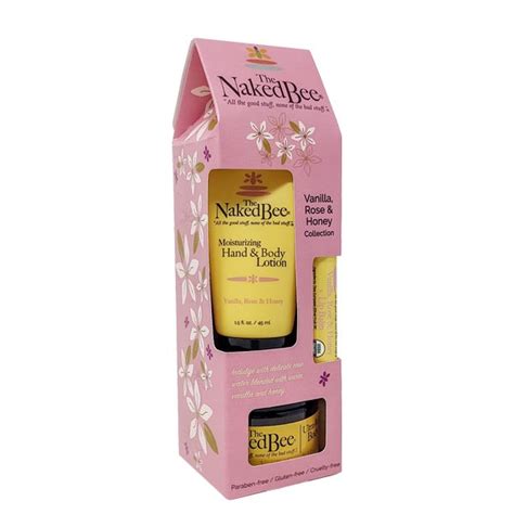 Naked Bee Vanilla Rose Honey Gift Collection Trio