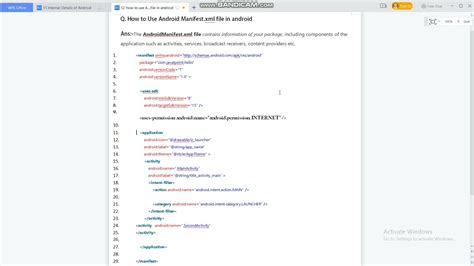 How To Use AndroidManifest Xml File In Android In Hindi YouTube
