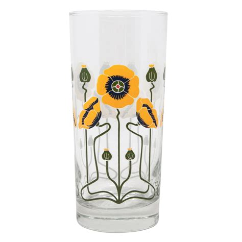 The Modern Home Bar Golden Poppy Collins Glass The Hour Shop