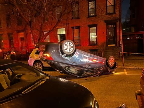 Car Flipped Over In Crash On Hoboken's Bloomfield Street | Hoboken, NJ Patch