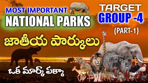 Important National Parks Of India National Parks Of India