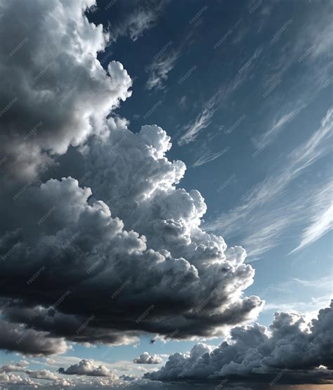 premium photo  cloud formation   word thundercloud   bottom
