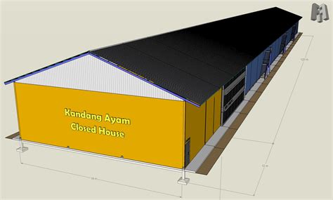 peternakan modern kandang ayam closed house  lantai
