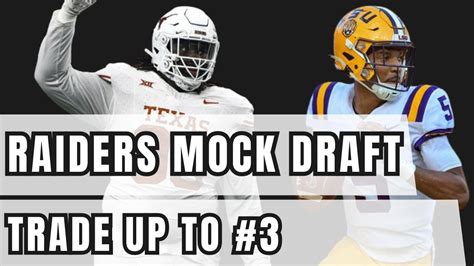 Las Vegas Raiders Mock Draft Trade Up To 3 Youtube