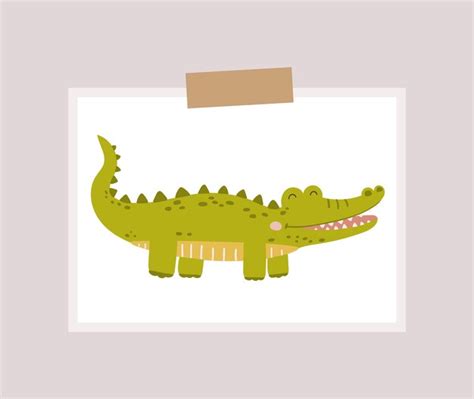 Premium Vector | Alligator animal vector abstract baby alligator vector safari baby animal cute ...